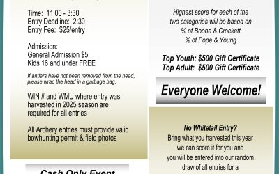 2025 Antler Measuring Day – Saturday, December 13th, 11:00 a.m. – 3:30 p.m. at the St. Paul Centennial Senior Citizens Centre